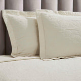 Cotton Bedspread Sets 3-Piece Hibiscus Floral Jacquard Matelassé - Bedspread by Superior Brand