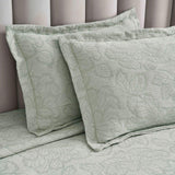 Cotton Bedspread Sets 3-Piece Hibiscus Floral Jacquard Matelassé - Bedspread by Superior Brand