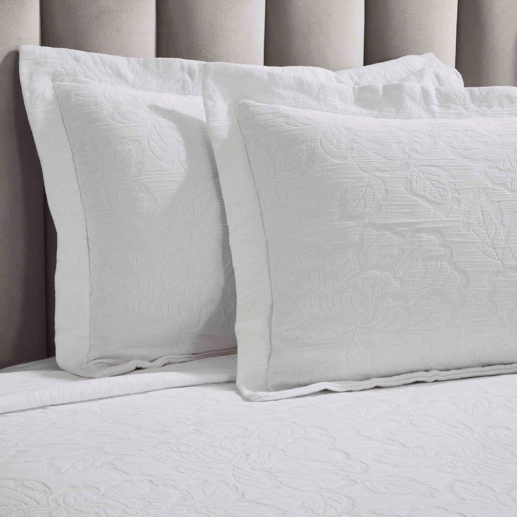 Cotton Bedspread Sets 3-Piece Hibiscus Floral Jacquard Matelassé - Bedspread by Superior Brand