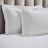 Cotton Bedspread Sets 3-Piece Hibiscus Floral Jacquard Matelassé - Bedspread by Superior Brand