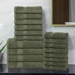 Highly Absorbent Eco-Friendly Soft Cotton 18 Piece Towel Set - Towel Set by Superior Brand