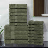 Highly Absorbent Eco-Friendly Soft Cotton 18 Piece Towel Set - Towel Set by Superior Brand