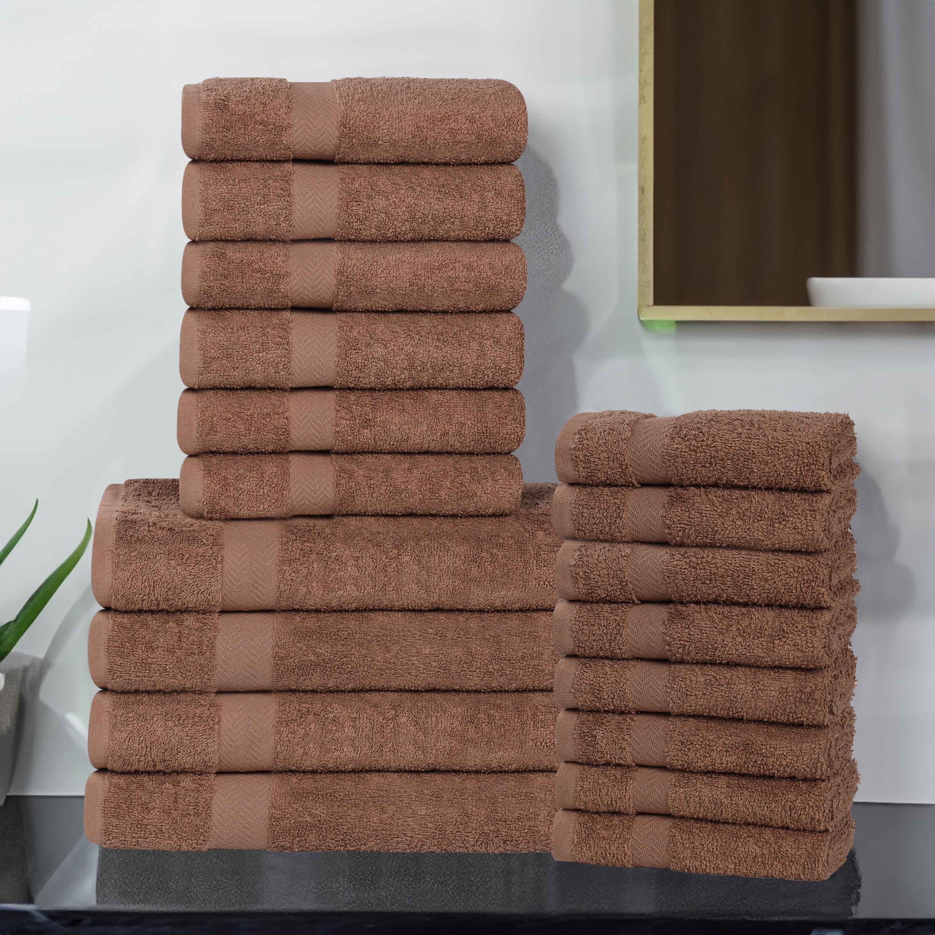 Highly Absorbent Eco-Friendly Soft Cotton 18 Piece Towel Set - Towel Set by Superior Brand