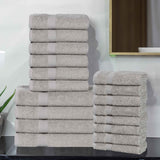 Highly Absorbent Eco-Friendly Soft Cotton 18 Piece Towel Set - Towel Set by Superior Brand
