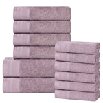 Cotton Waffle Border Towel Set 12-Piece - Honeycomb - Towel Set by Superior Brand