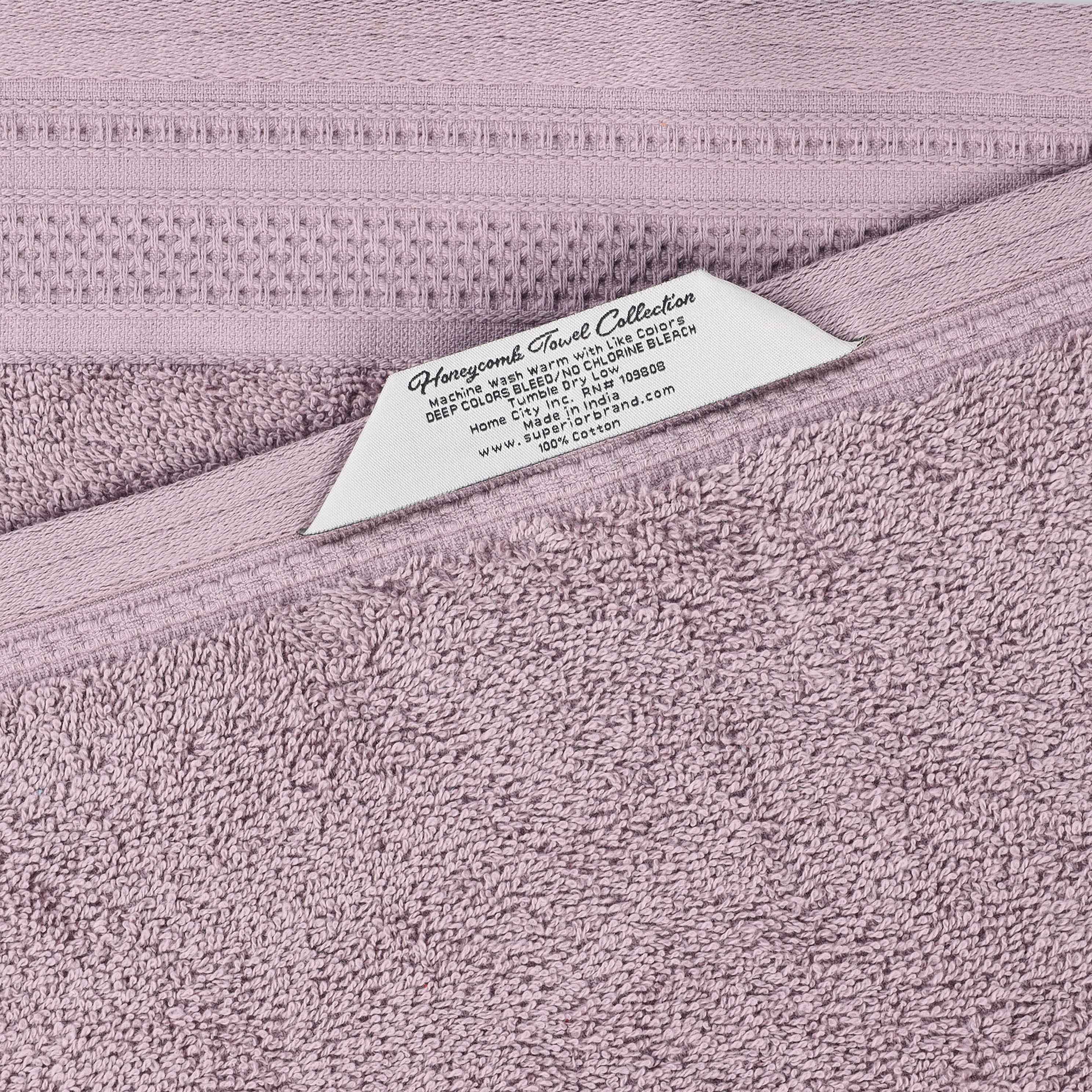 Cotton Waffle Border Towel Set 12-Piece - Honeycomb - Towel Set by Superior Brand