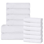 Cotton Waffle Border Towel Set 12-Piece - Honeycomb - Towel Set by Superior Brand