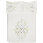 100% Cotton Hyacinth Floral Embroidered Duvet Cover Set - Duvet Cover Set by Superior Brand