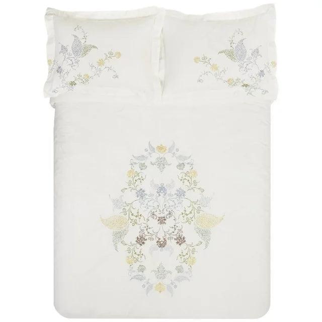 100% Cotton Hyacinth Floral Embroidered Duvet Cover Set - Duvet Cover Set by Superior Brand