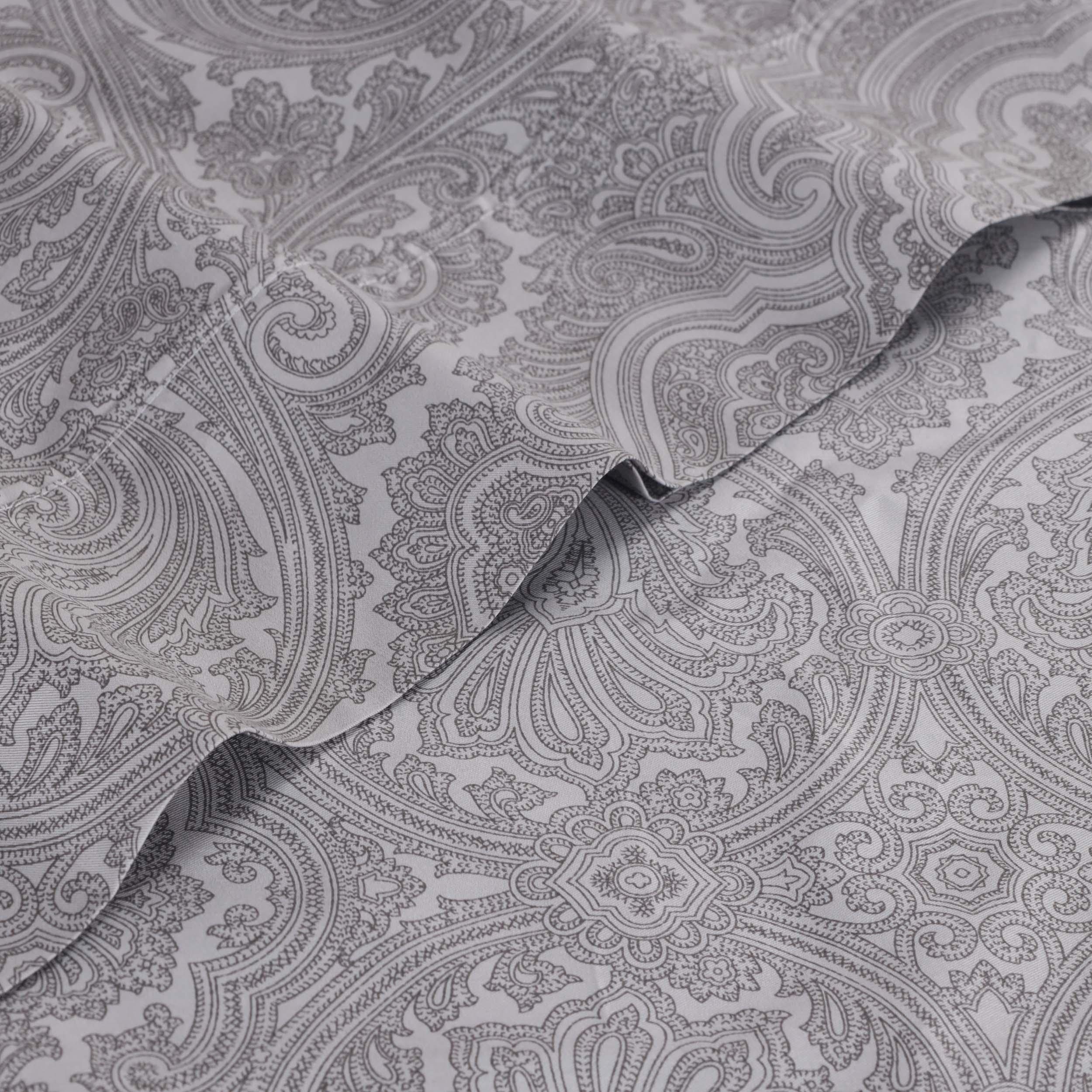 600 Thread Count Paisley Cotton Sheets - Deep Pocket - Sheet Set by Superior Brand