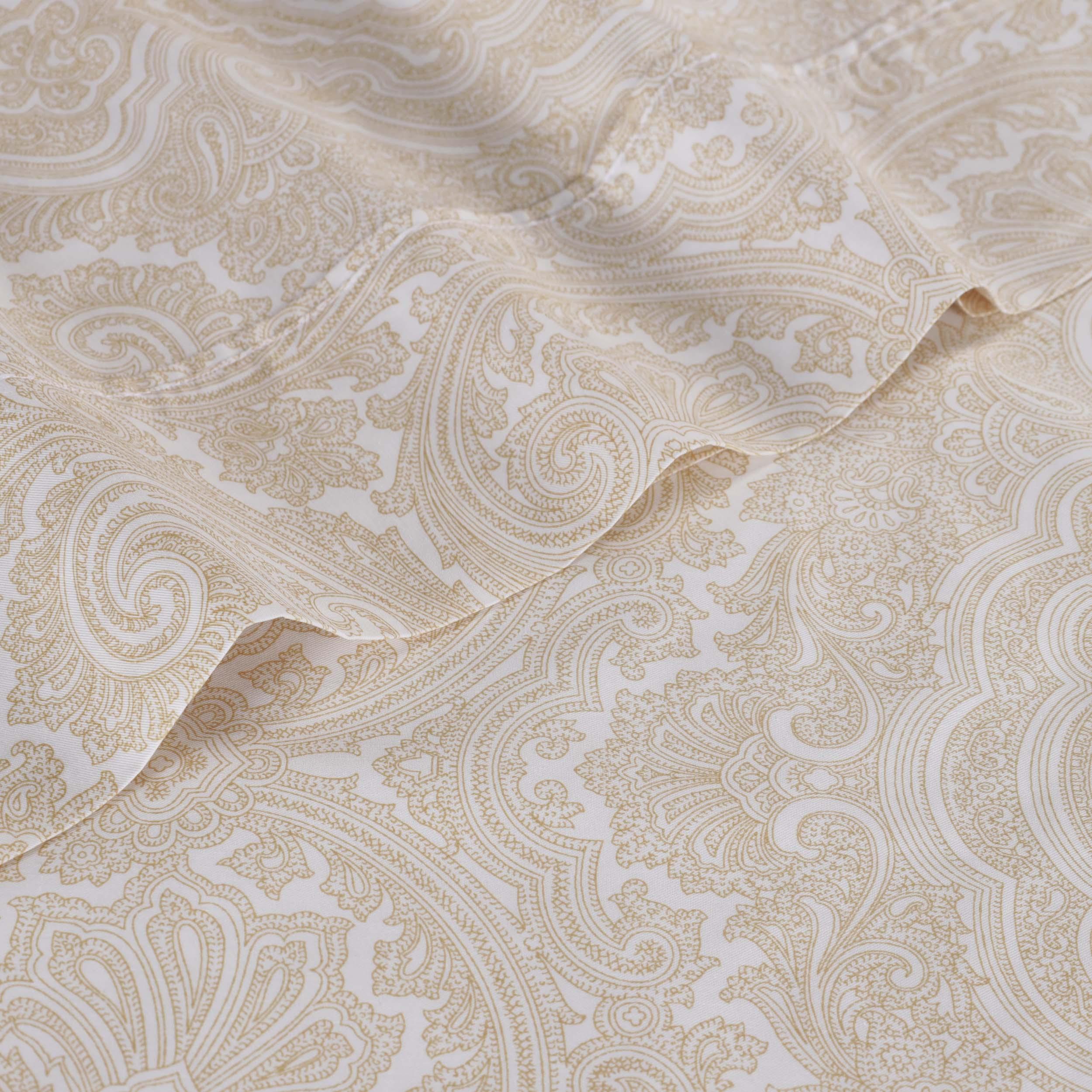 600 Thread Count Paisley Cotton Sheets - Deep Pocket - Sheet Set by Superior Brand