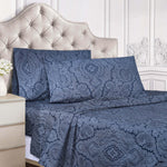 600 Thread Count Paisley Cotton Sheets - Deep Pocket - Sheet Set by Superior Brand