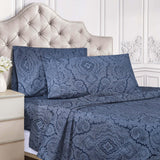 600 Thread Count Paisley Cotton Sheets - Deep Pocket - Sheet Set by Superior Brand