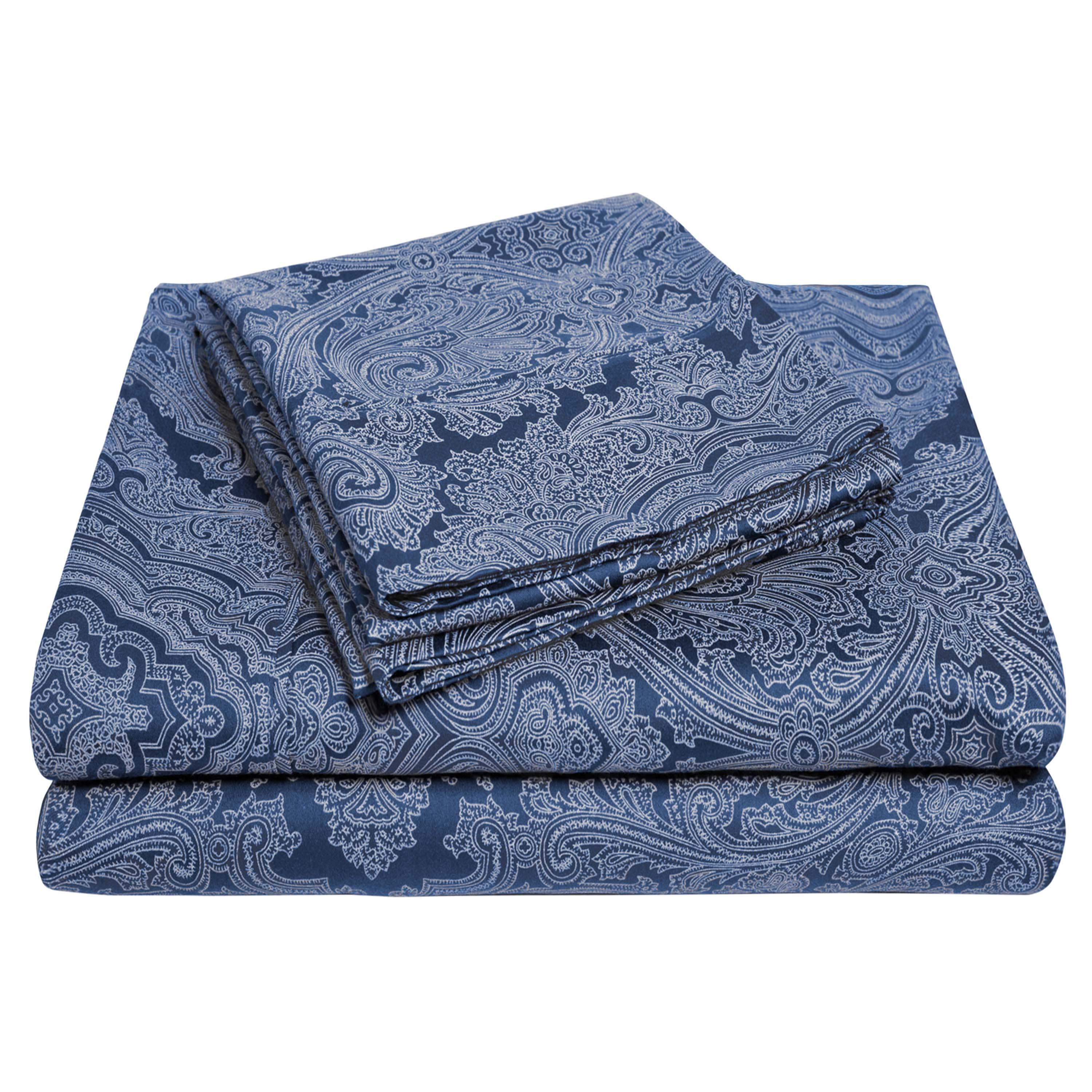 600 Thread Count Paisley Cotton Sheets - Deep Pocket - Sheet Set by Superior Brand