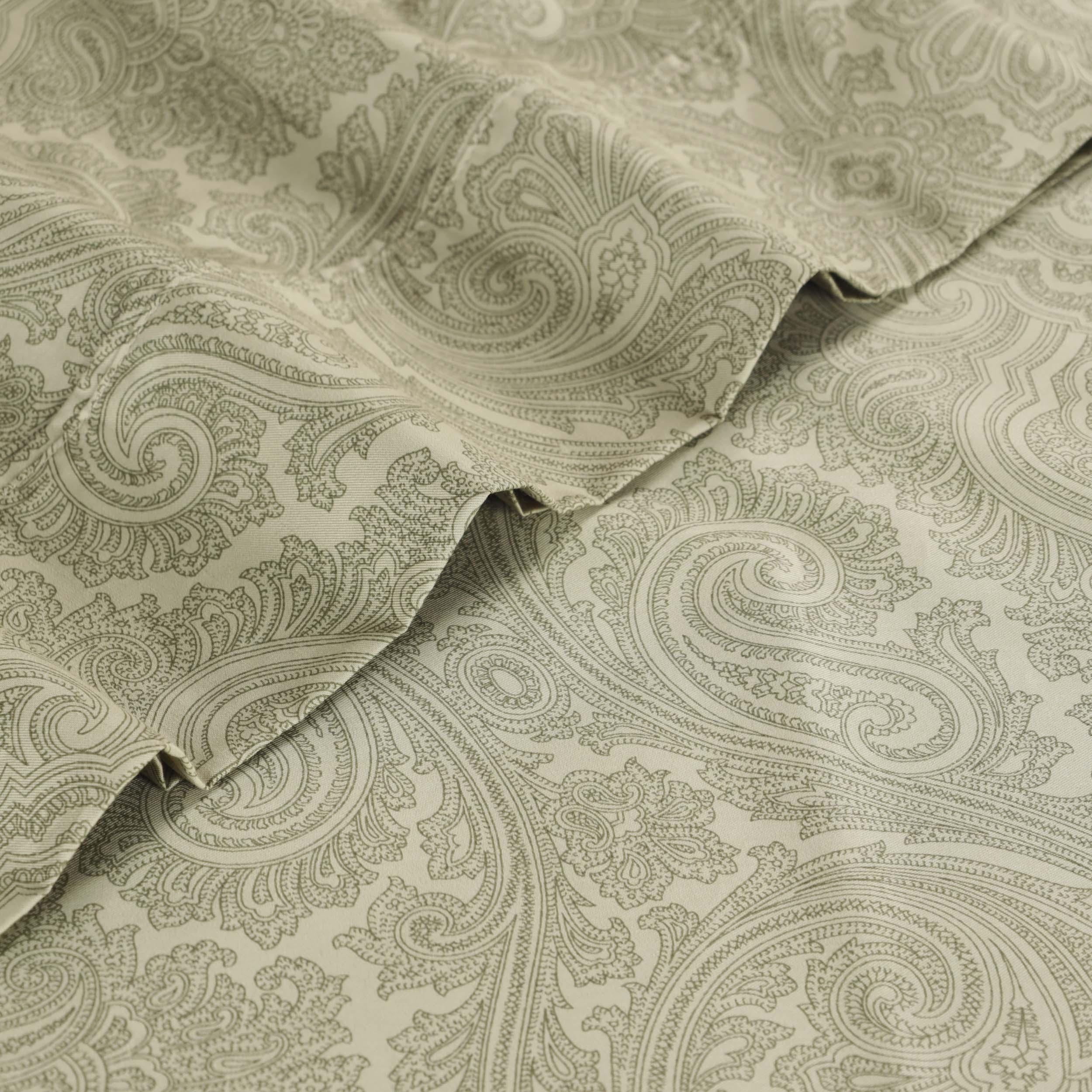 600 Thread Count Paisley Cotton Sheets - Deep Pocket - Sheet Set by Superior Brand