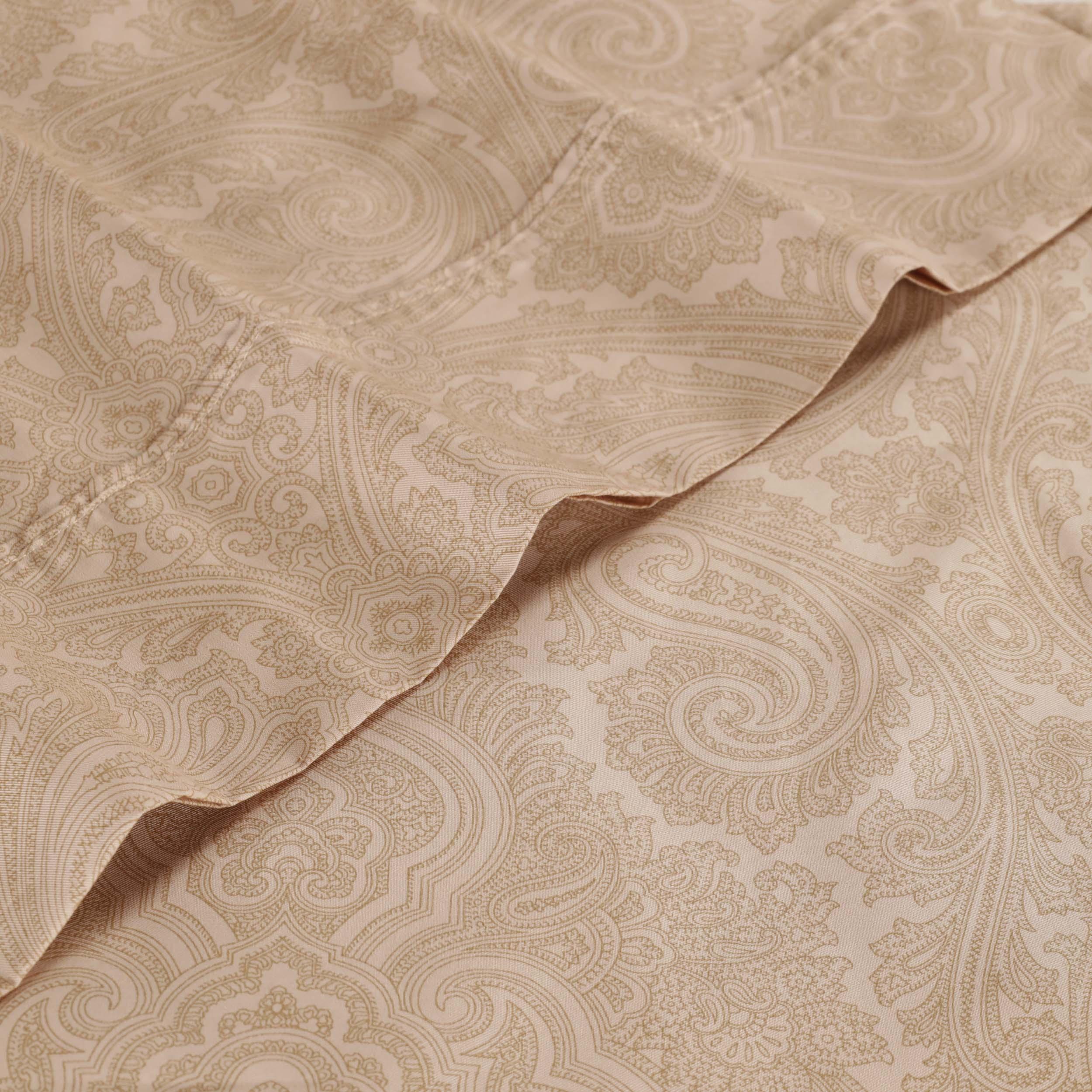 600 Thread Count Paisley Cotton Sheets - Deep Pocket - Sheet Set by Superior Brand