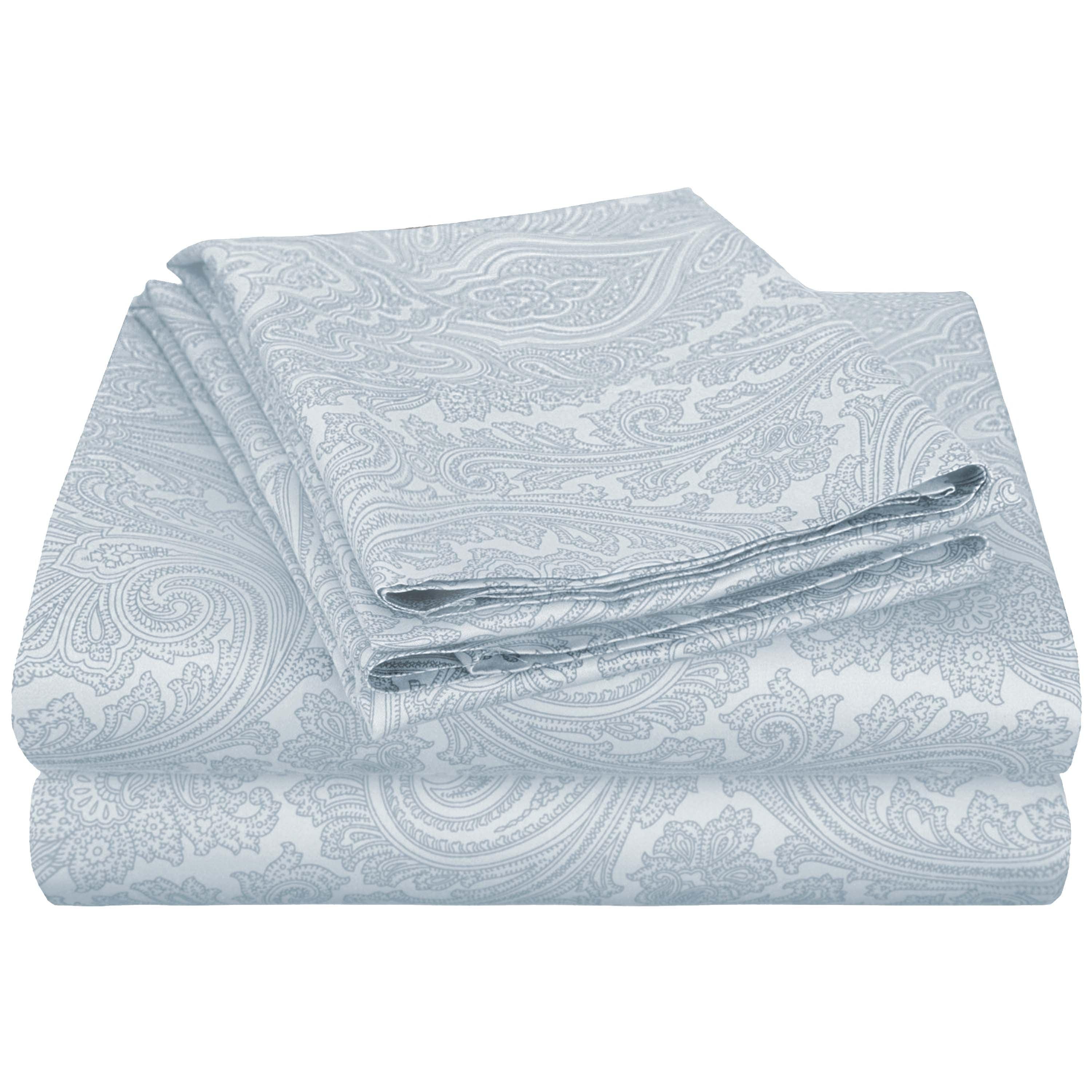 600 Thread Count Paisley Cotton Sheets - Deep Pocket - Sheet Set by Superior Brand