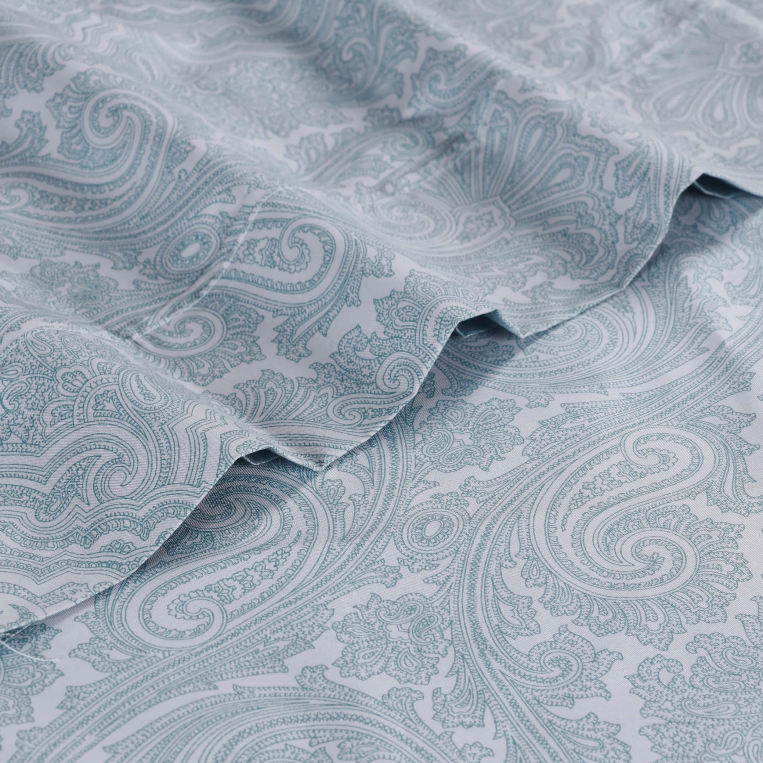 600 Thread Count Paisley Cotton Sheets - Deep Pocket - Sheet Set by Superior Brand