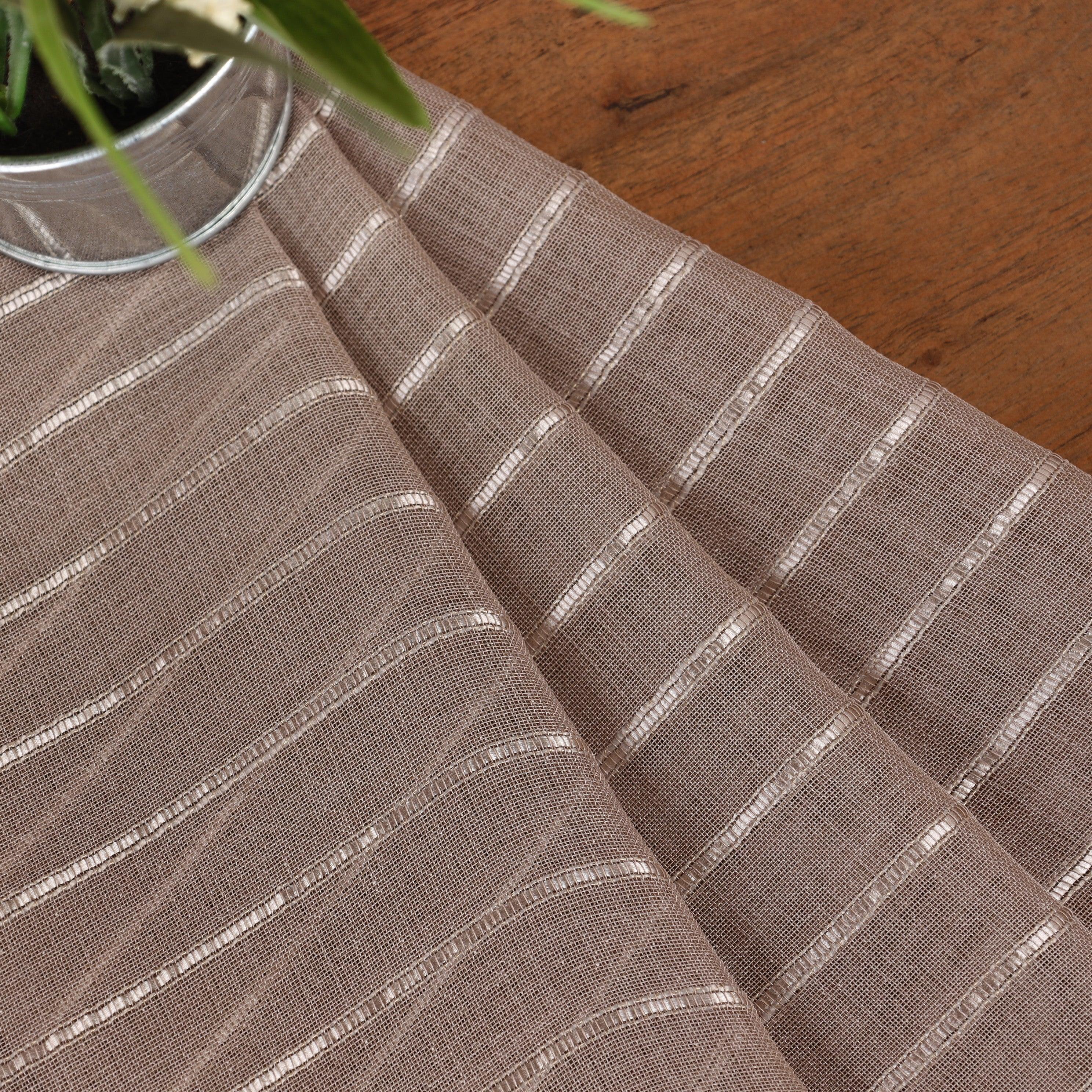 Jackson Striped Sheer Window Curtain Panels, Set of 2 - Sheer Curtains by Superior Brand