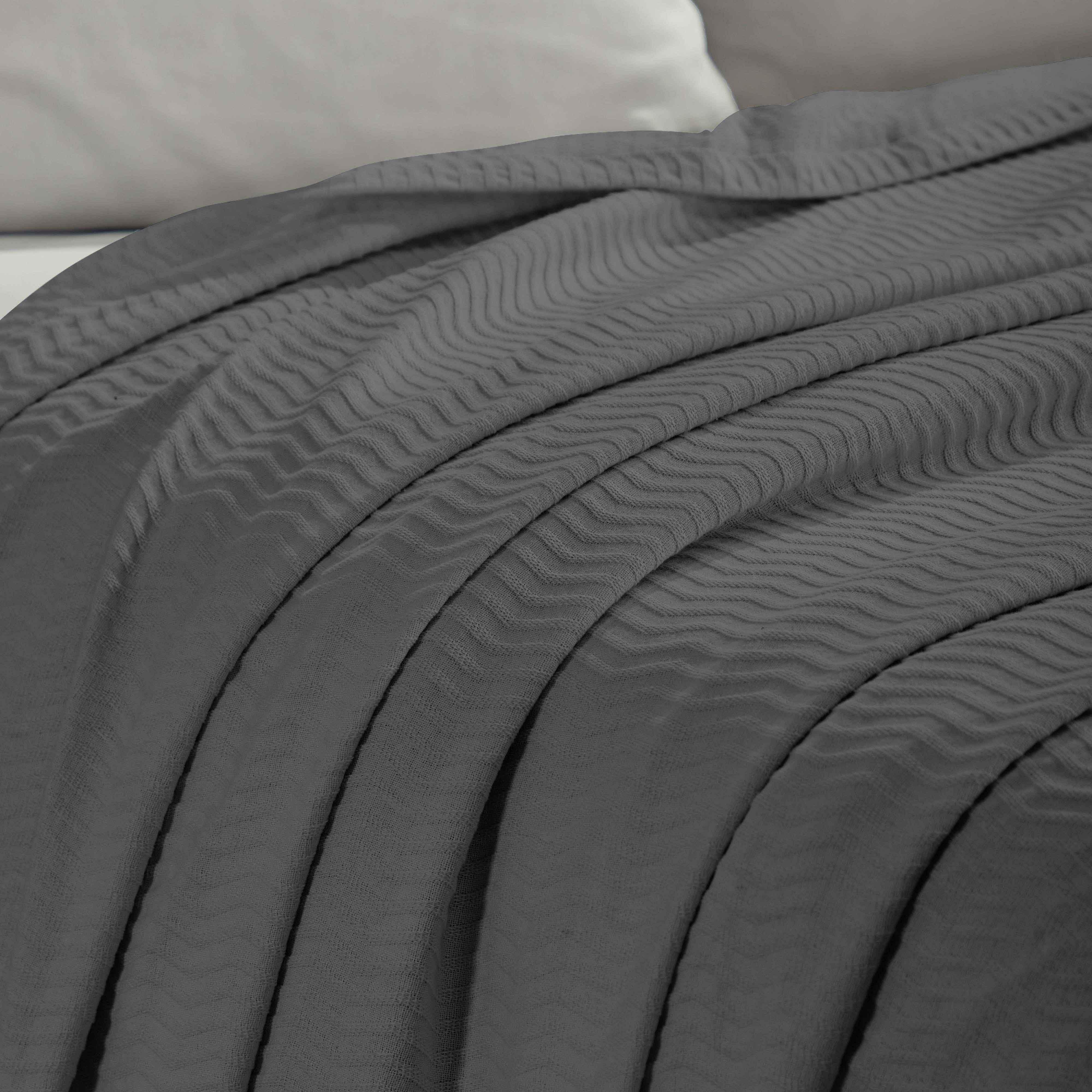 Jena Cotton Textured Chevron Lightweight Woven Blanket - Blanket by Superior Brand