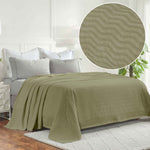 Jena Cotton Textured Chevron Lightweight Woven Blanket - Blanket by Superior Brand