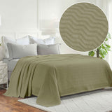 Jena Cotton Textured Chevron Lightweight Woven Blanket - Blanket by Superior Brand