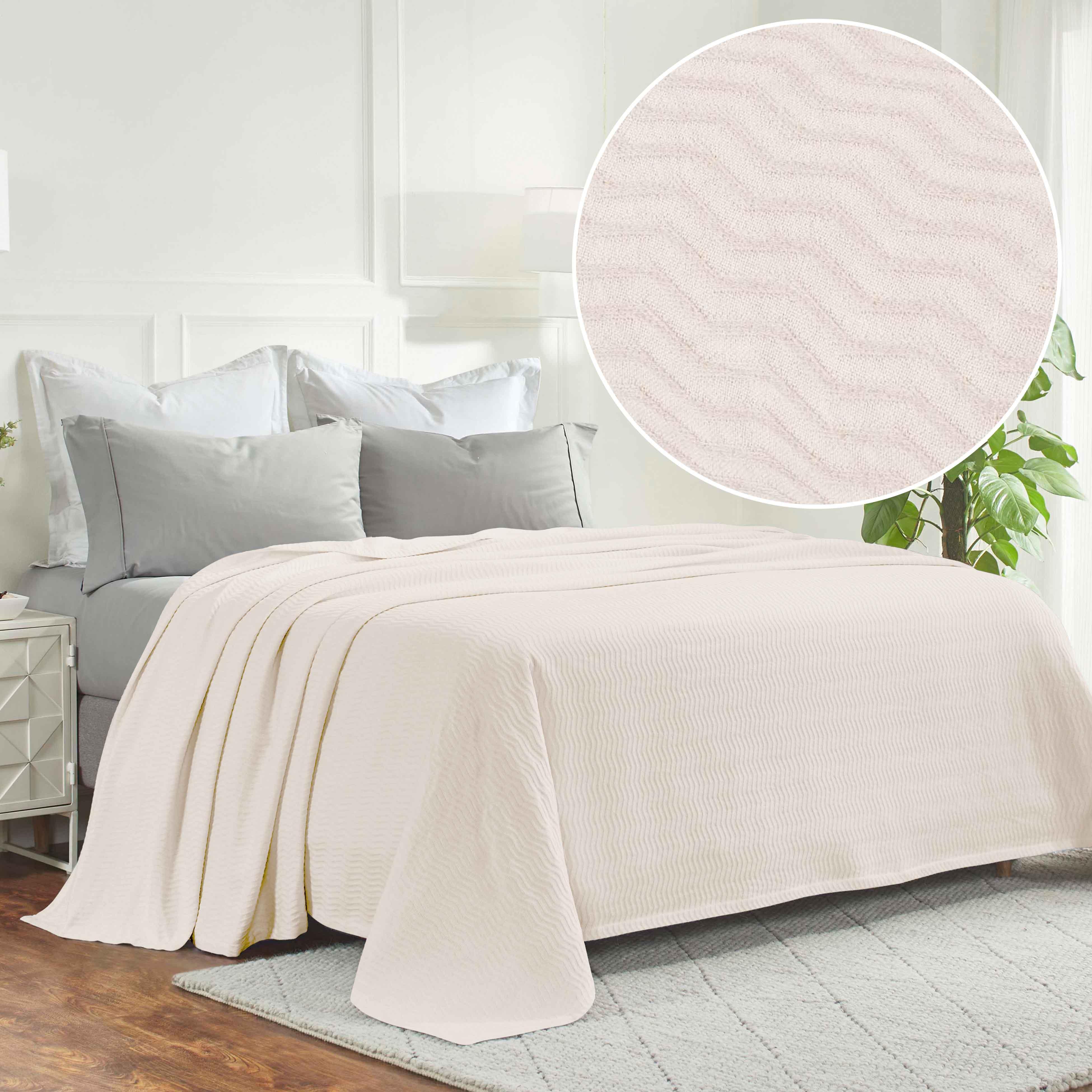 Jena Cotton Textured Chevron Lightweight Woven Blanket - Blanket by Superior Brand