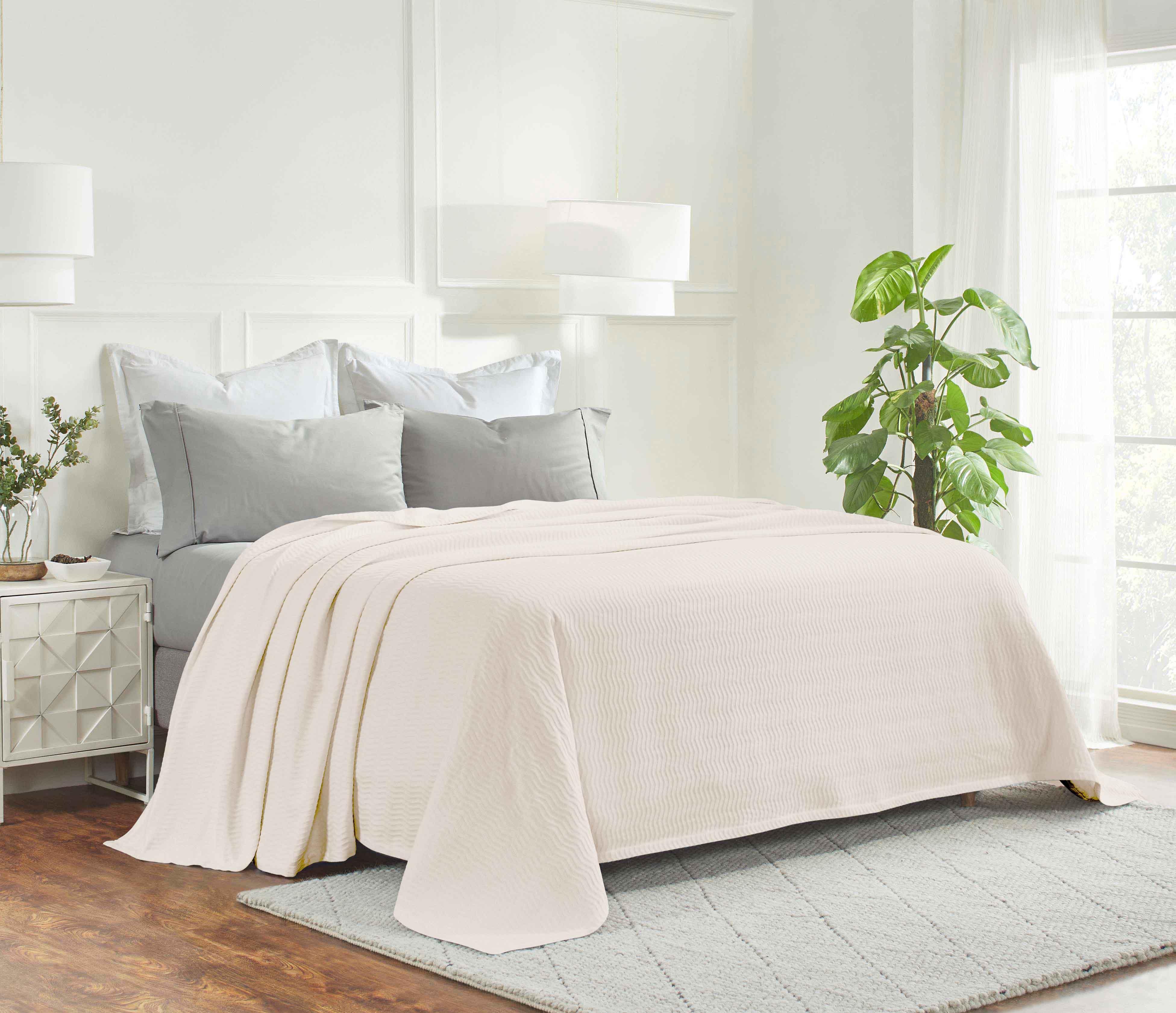 Jena Cotton Textured Chevron Lightweight Woven Blanket - Blanket by Superior Brand