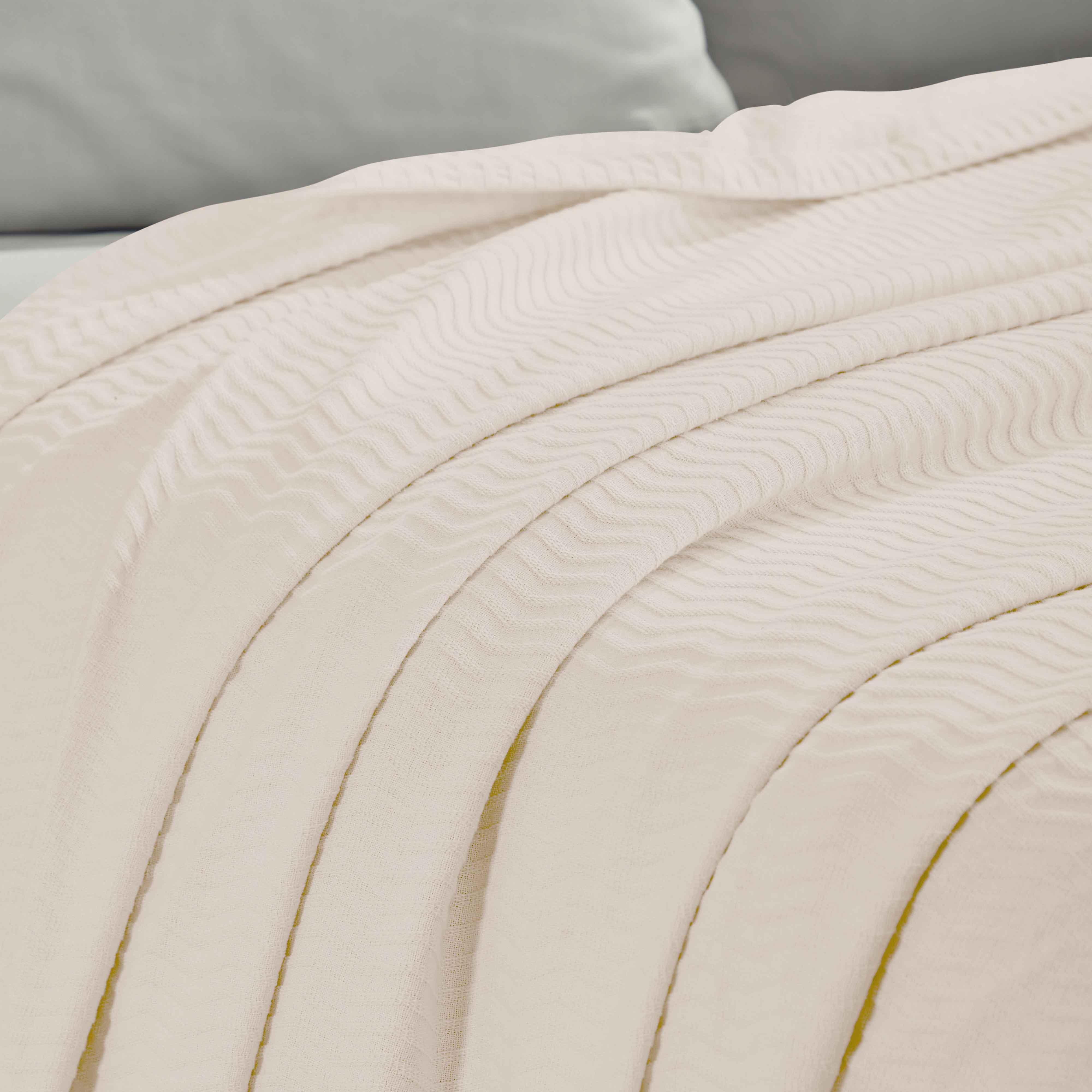 Jena Cotton Textured Chevron Lightweight Woven Blanket - Blanket by Superior Brand