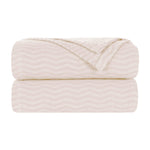 Jena Cotton Textured Chevron Lightweight Woven Blanket - Blanket by Superior Brand