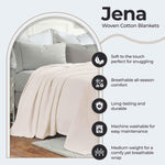 Jena Cotton Textured Chevron Lightweight Woven Blanket - Blanket by Superior Brand
