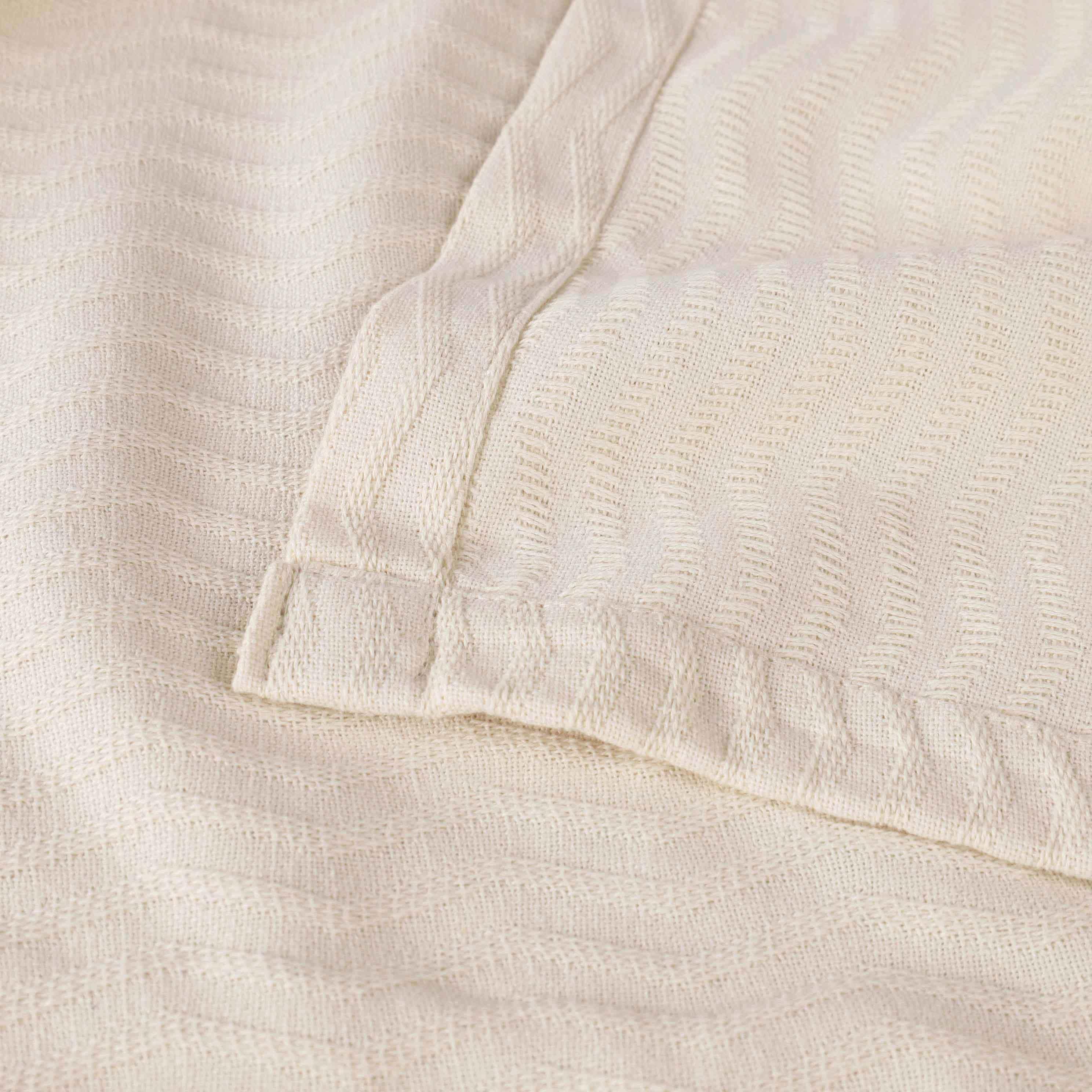 Jena Cotton Textured Chevron Lightweight Woven Blanket - Blanket by Superior Brand