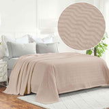 Jena Cotton Textured Chevron Lightweight Woven Blanket - Blanket by Superior Brand