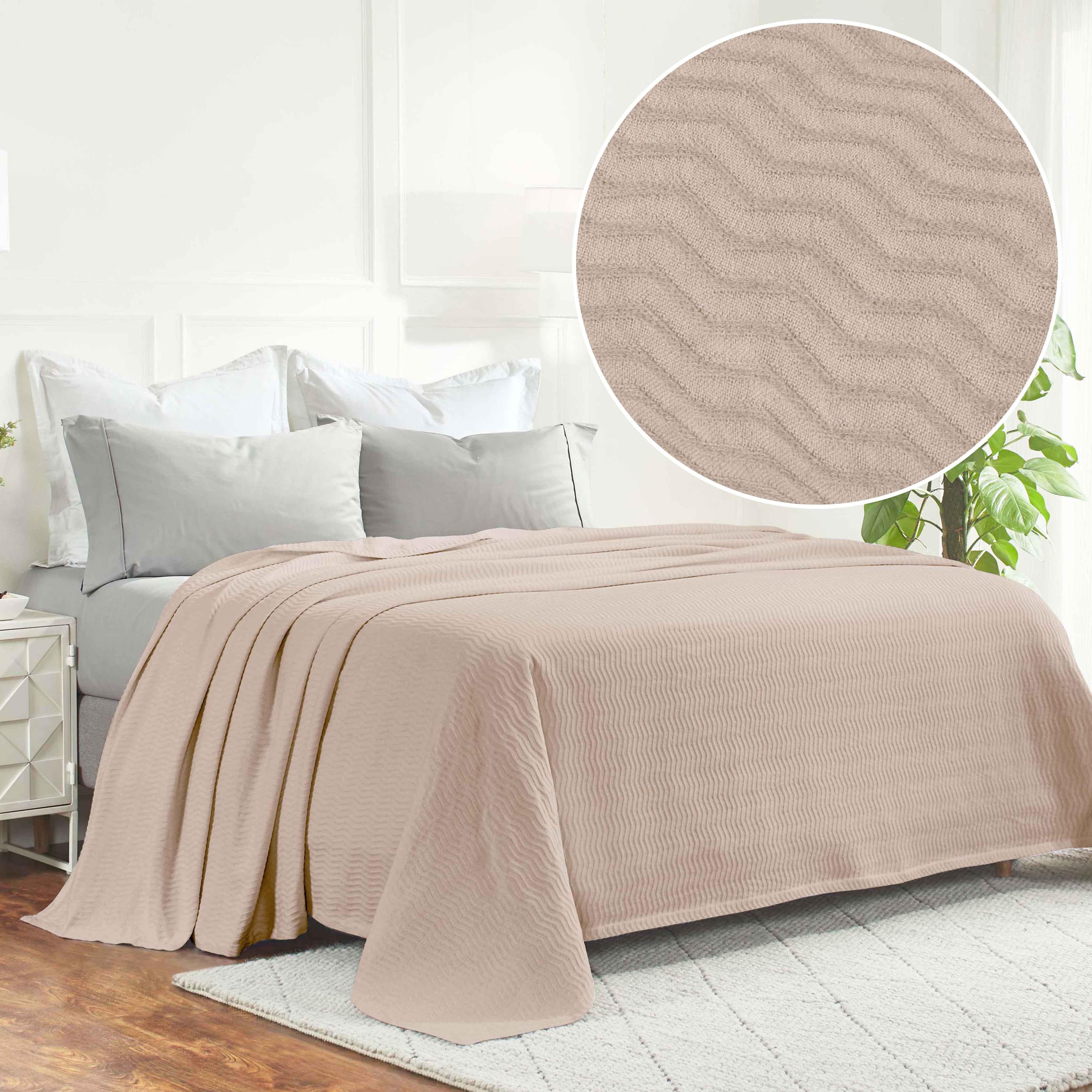 Jena Cotton Textured Chevron Lightweight Woven Blanket - Blanket by Superior Brand
