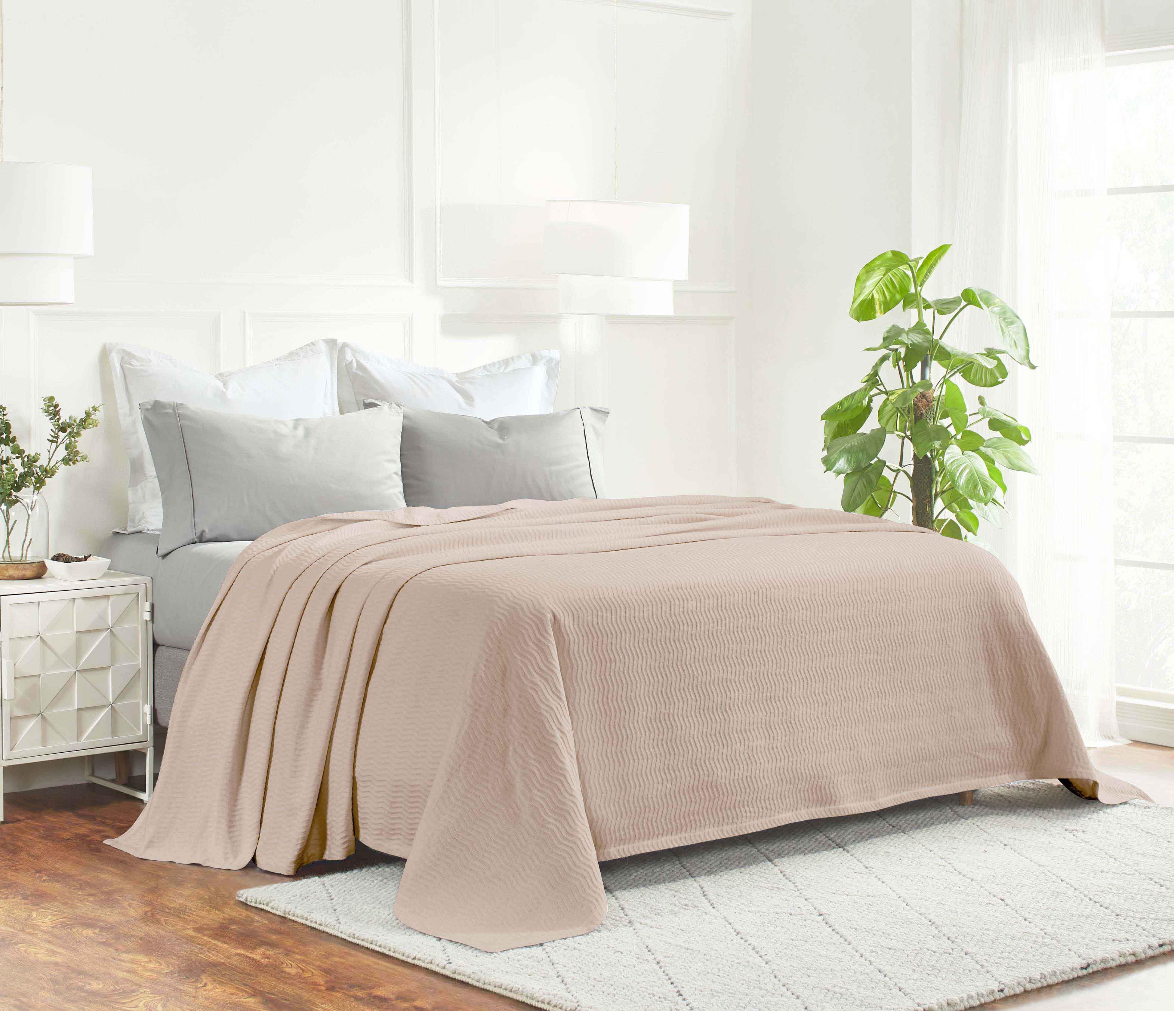 Jena Cotton Textured Chevron Lightweight Woven Blanket - Blanket by Superior Brand