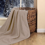 Jena Cotton Textured Chevron Lightweight Woven Blanket - Blanket by Superior Brand