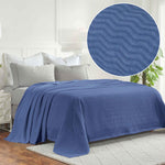 Jena Cotton Textured Chevron Lightweight Woven Blanket - Blanket by Superior Brand