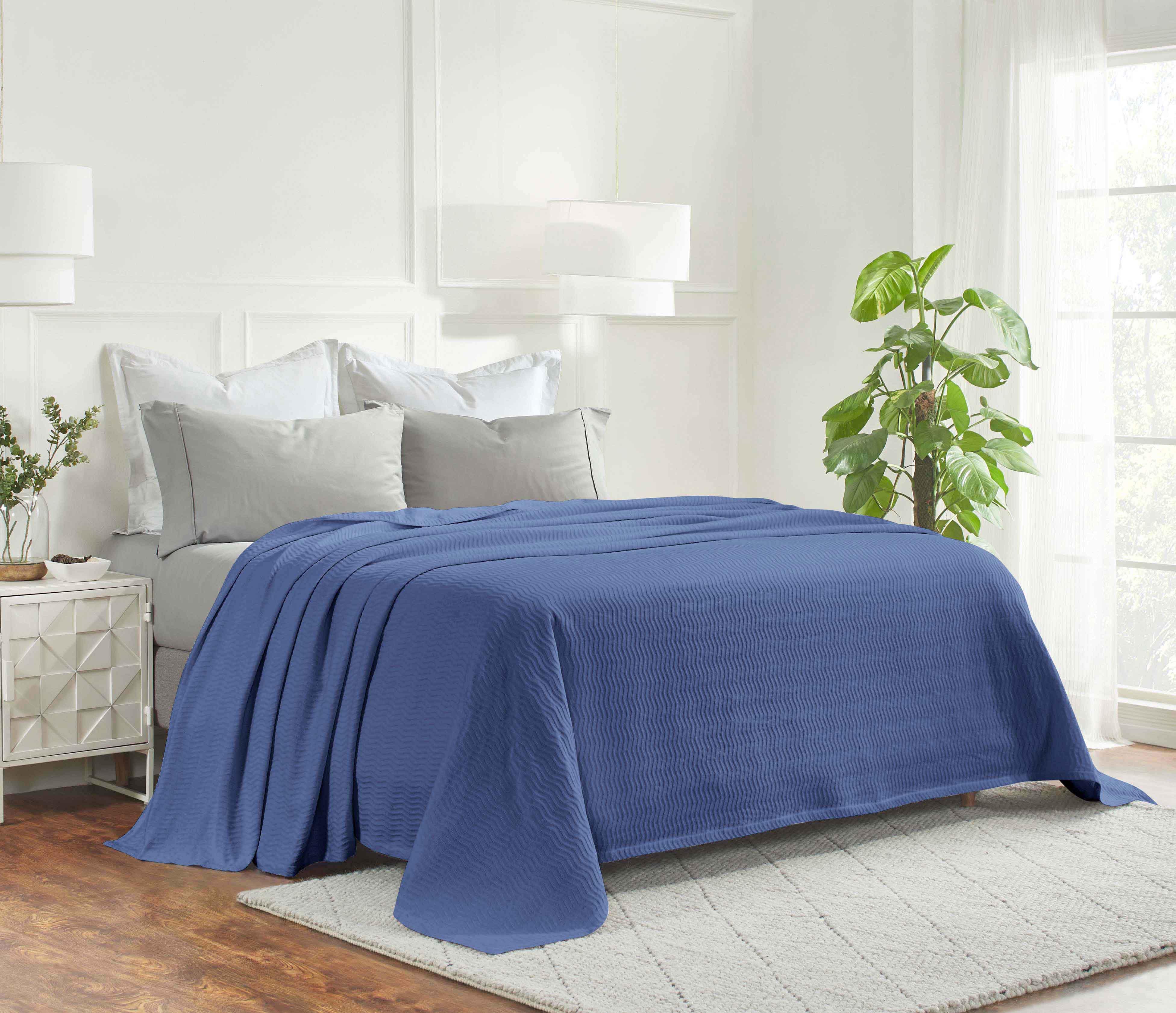 Jena Cotton Textured Chevron Lightweight Woven Blanket - Blanket by Superior Brand