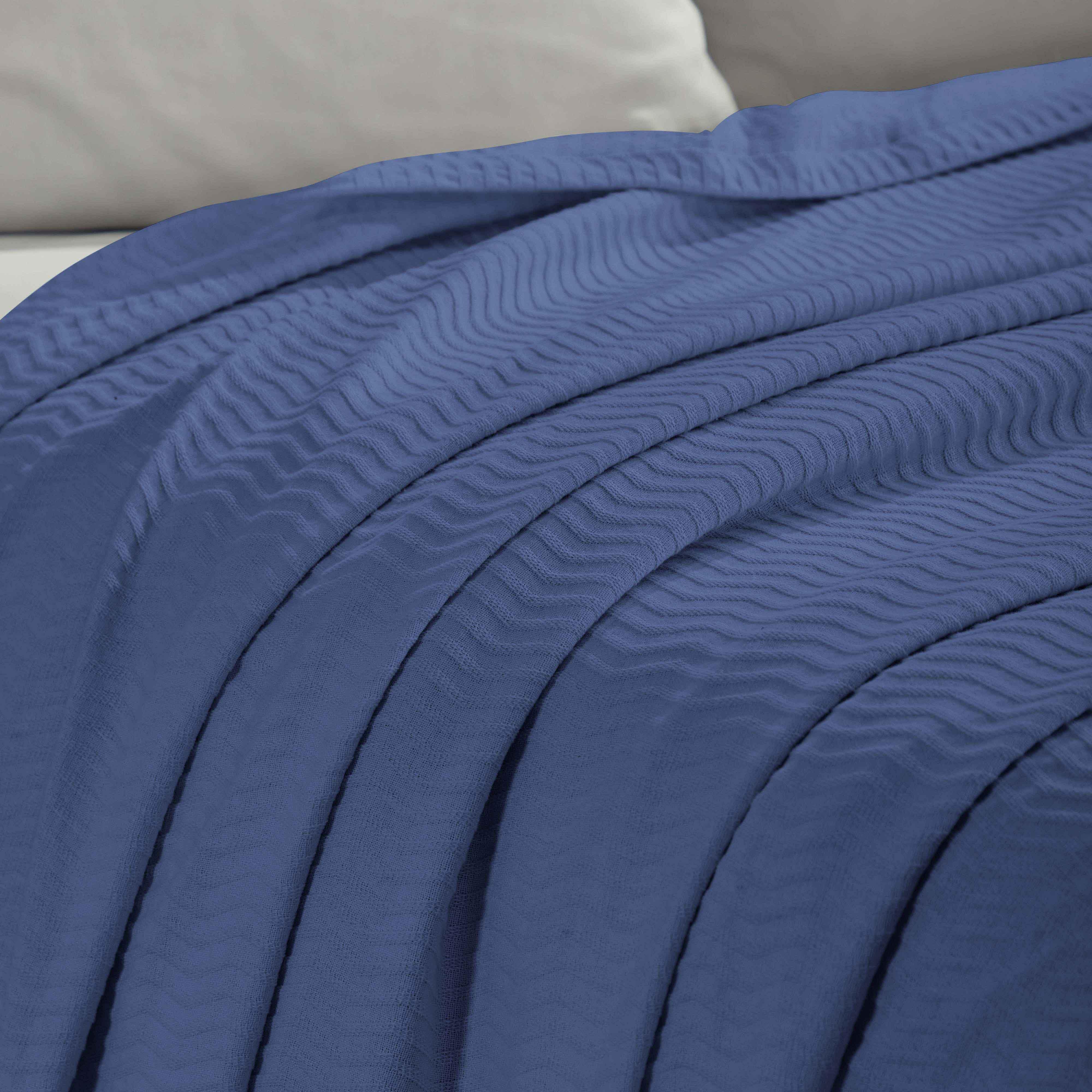 Jena Cotton Textured Chevron Lightweight Woven Blanket - Blanket by Superior Brand