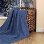 Jena Cotton Textured Chevron Lightweight Woven Blanket - Blanket by Superior Brand