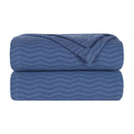 Jena Cotton Textured Chevron Lightweight Woven Blanket - Blanket by Superior Brand