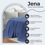 Jena Cotton Textured Chevron Lightweight Woven Blanket - Blanket by Superior Brand