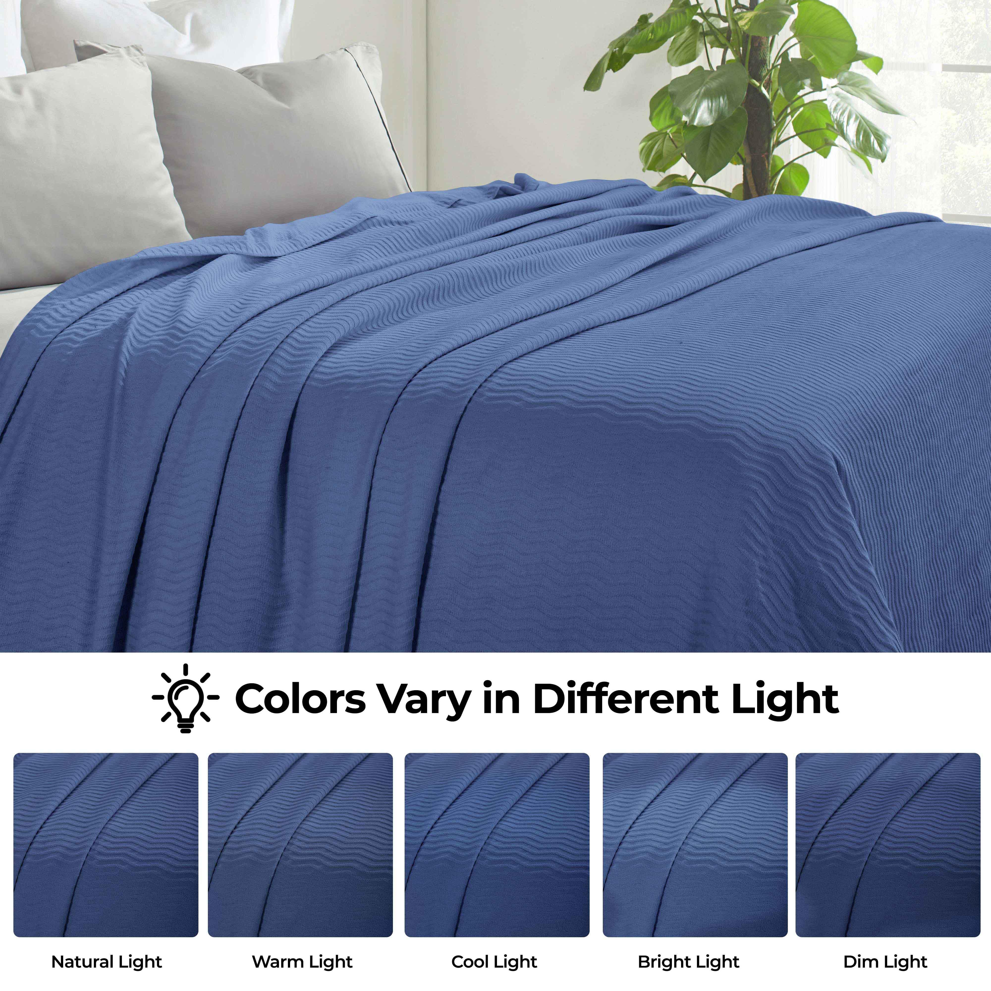 Jena Cotton Textured Chevron Lightweight Woven Blanket - Blanket by Superior Brand