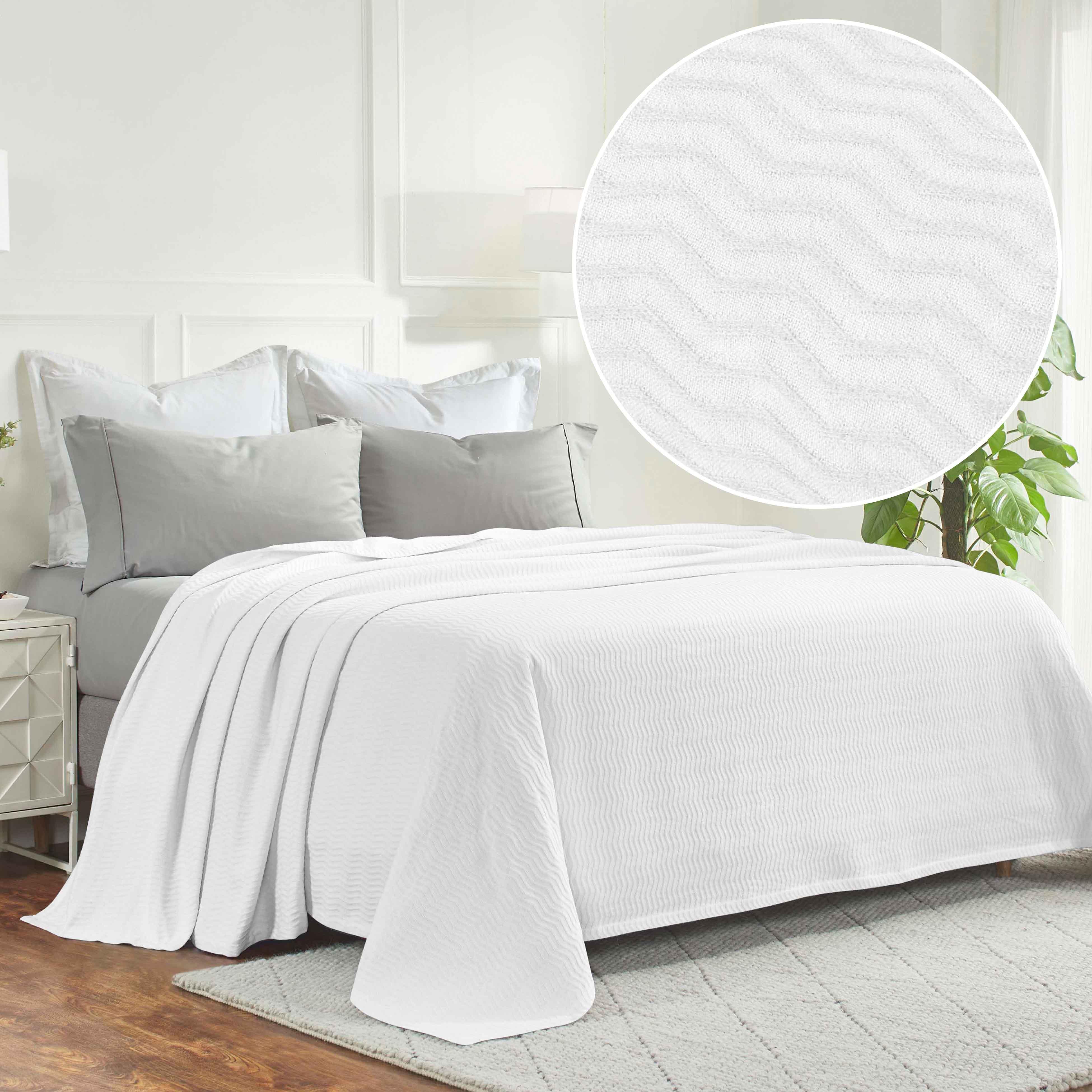 Jena Cotton Textured Chevron Lightweight Woven Blanket - Blanket by Superior Brand