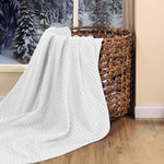 Jena Cotton Textured Chevron Lightweight Woven Blanket - Blanket by Superior Brand