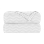 Jena Cotton Textured Chevron Lightweight Woven Blanket - Blanket by Superior Brand