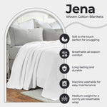 Jena Cotton Textured Chevron Lightweight Woven Blanket - Blanket by Superior Brand