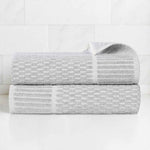 Cotton Blend Textured Checkered Bath Towel Set of 2 - Bath Towel by Superior Brand