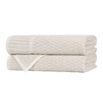 Cotton Blend Textured Checkered Bath Towel Set of 2 - Bath Towel by Superior Brand