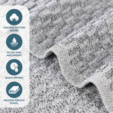 Cotton Blend Textured Checkered Bath Towel Set of 2 - Bath Towel by Superior Brand